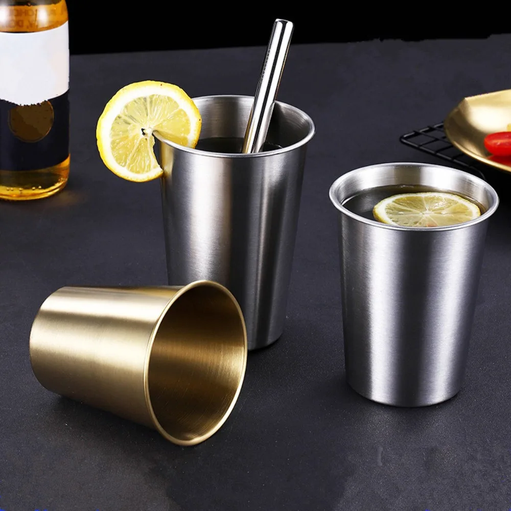 

350/500ml Stainless Steel Beer Cups Portable Cold Water Drinks Cup Household Office Bar Water Milk Mugs Drinkware Coffee Tumbler
