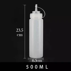 Eco - Friendly 500 ML Plastic Squeeze Bottle with Pointed Mouth for Sauces and Seasonings (500ml)