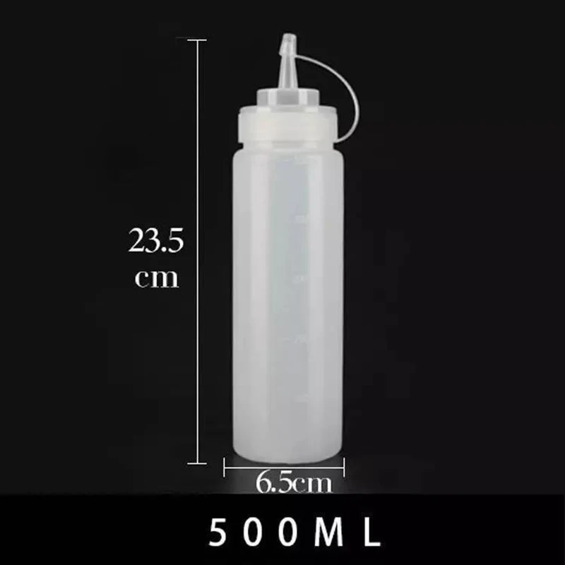Bouteille en plastique à bouche pointue, type Squeeze, matériaux respectueux de l'environnement, anti-poussière, assaisonnement, Hler, 500 ml