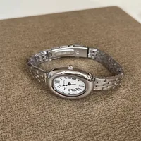 Hot Sale Fashion Watch for Women Mid Ancient Style Oval Dial Small Gold Watch Adjustable Steel Strap Quartz Wristwatch Wholesale 5