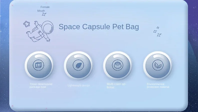 Cat Pet Carrier Backpack Cat Bag Breathable Backpack Portable Transparent Space Capsule Pet Bag Going Out