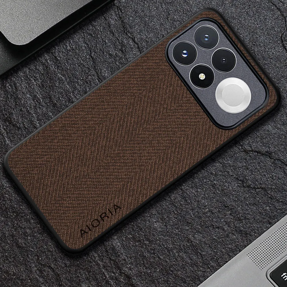 Luxury Textile Leather Skin Phone Cover - Soft Case Coque