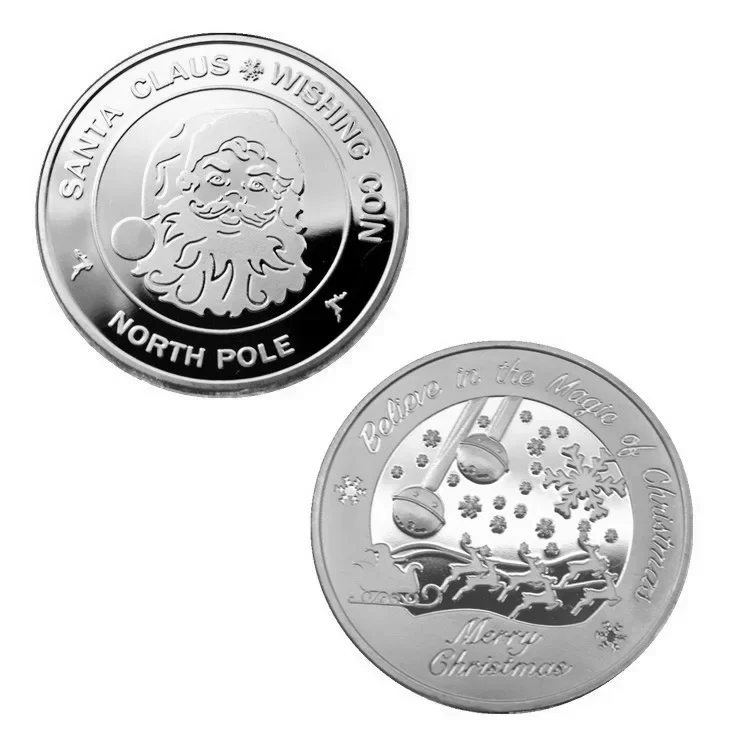 Festive Holiday Souvenir Coin Collection - Metal Craft Keepsakes