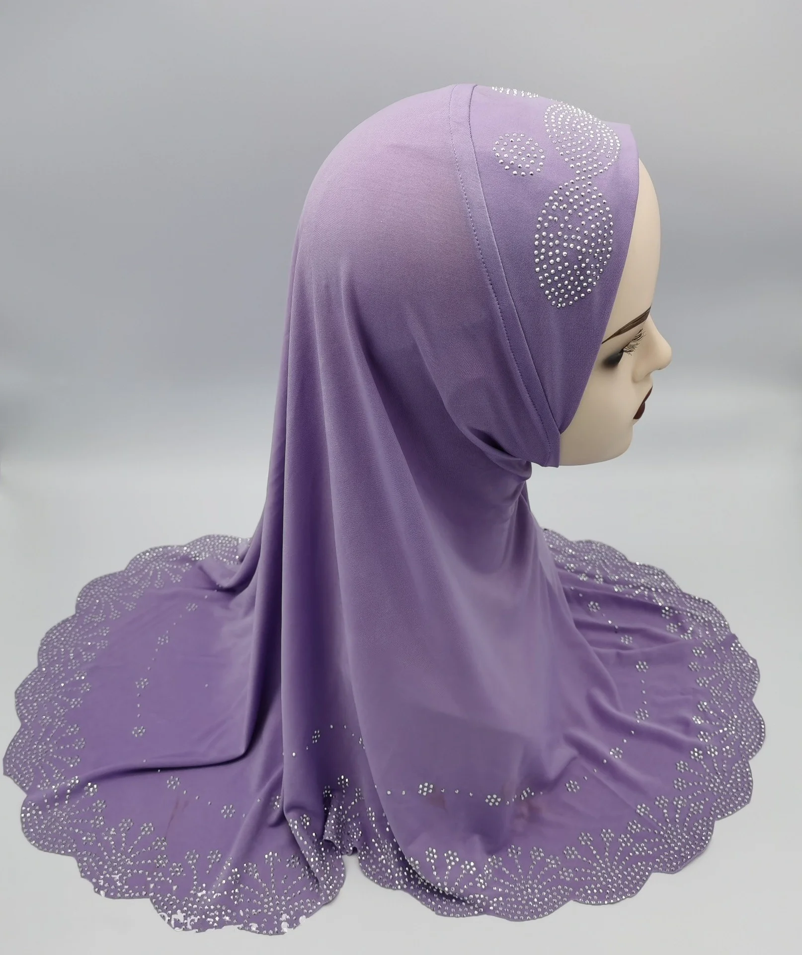 Mussulmano Donna Sciarpa Lunga Hijab Turbante Copricapo Scialle