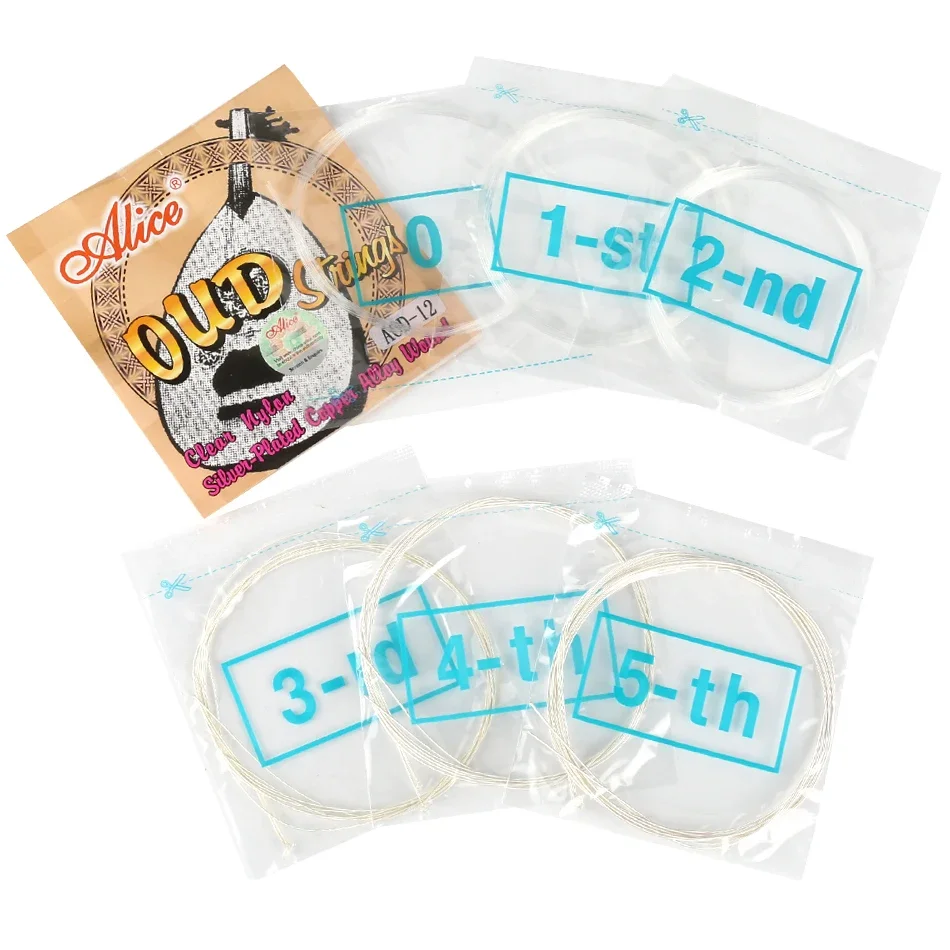 Original Alice AOD-12 OUD Strings oud strings UD/UT 12 Courses Strings Clear Nylon And Silver-Plated Copper Alloy Wound
