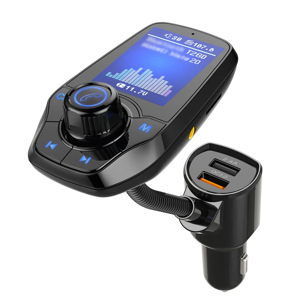 Автомобильный MP3 музыкальный плеер с поддержкой U-диска/TF-карты/AUX-IN Play QC3.0