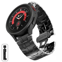 Premium Stainless Steel Watch Strap - Elegant and Durable Replacement Band, 20mm/22mm for 22mm (Black)