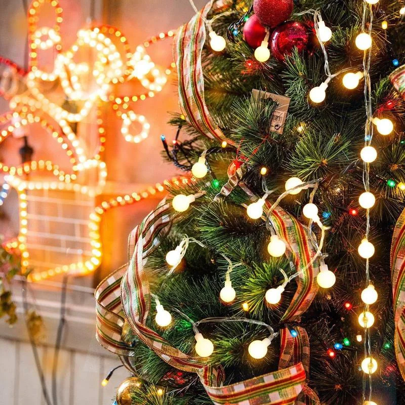LED String Lights 12M USB/Battery LED Ball Garland Lights Waterproof Outdoor Lamp Christmas Holiday Wedding Party Fairy String Lights Decoration
