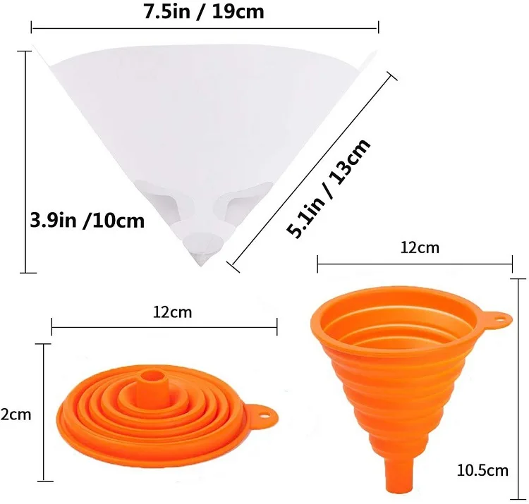 50pcs Mesh Conical Nylon Micron Paper Paint Strainer Filter Purifying Straining Cup Funnel Disposable Paper 100 Mesh Paint Filte