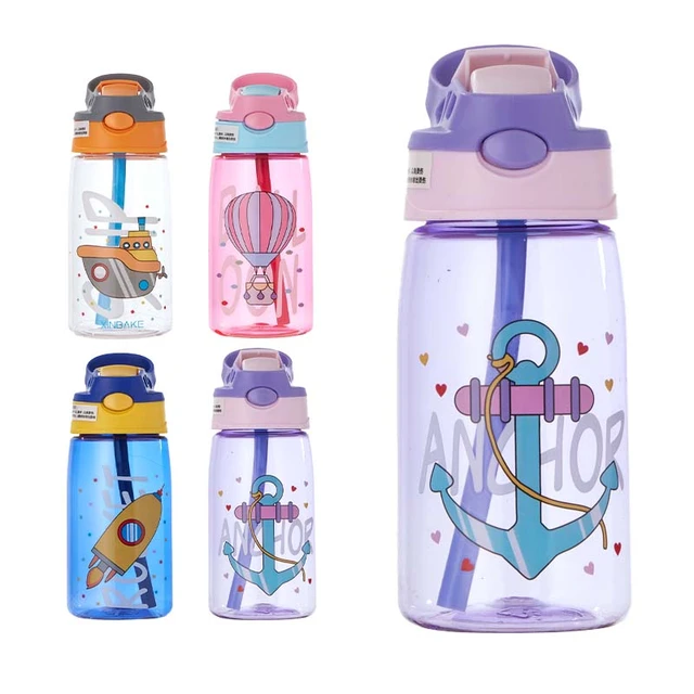 Kids Water Sippy Cup Creative Cartoon Baby Feeding Cups with Straws  Leakproof Water Bottles Outdoor Portable Children's Cups