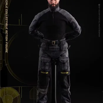 1/6 SoldierStory 공상 과학 소설 미래 관절 군인 해골 전사 블랙 드레스, 유니폼 상의 바지 허리 벨트, DIY SS125