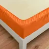 orange Yellow solid color Fitted bed sheet mattress Round elasticity cover,bed linen,sabana (no pillowcase) 90/120/150/180 6