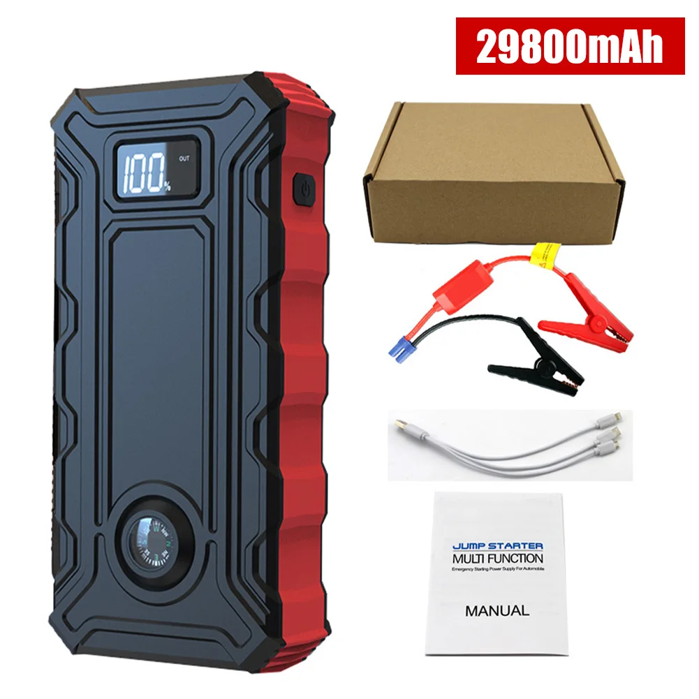 best jump starter 1200A Car Jump Starter 30000mAh Portable Power Bank Battery Booster with LED Flashlight Emergency Starter for Gasoline Diesel portable car jump starter