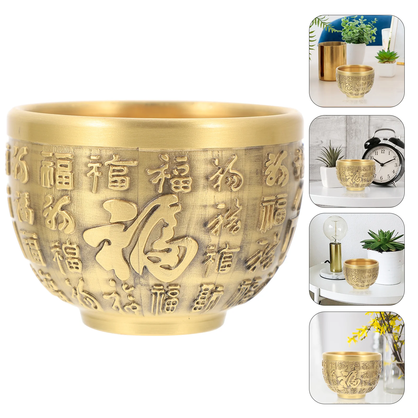 Bowl-Treasure-Basin-Chinese-Offering-Decor-Lucky-Feng-Brass-Shui ...