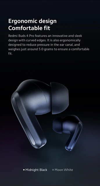 Xiaomi Audífonos Redmi Buds 5 Pro Midnight Black : :  Electrónicos