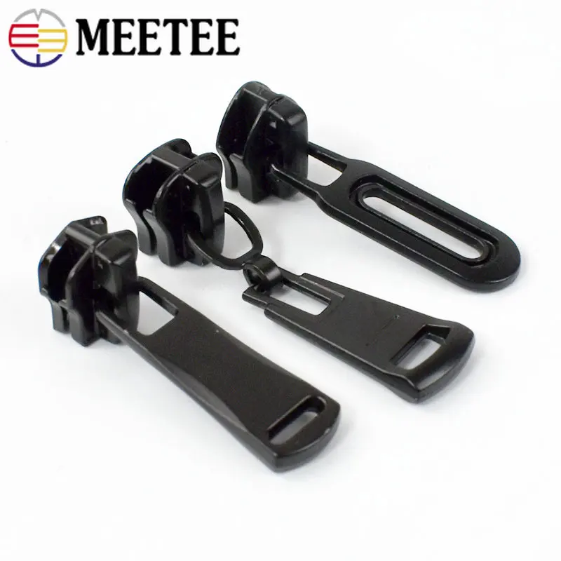 5Pcs 3# 5# 8# Zipper Puller Slider for Metal Nylon Resin Zippers Bag Clothes Auto Lock Zip Head Sewing Supplies Accessories