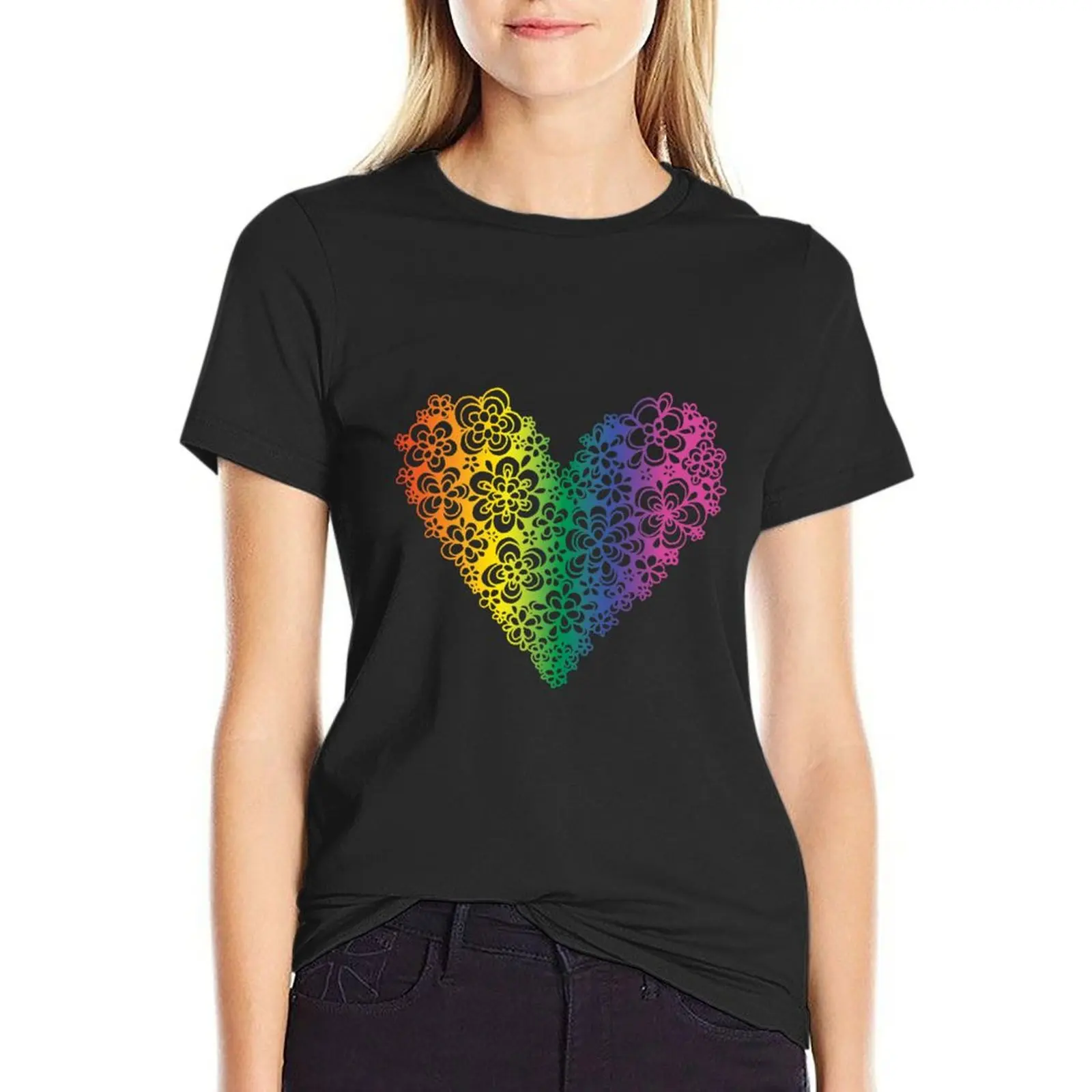 

Love is Love T-Shirt cute tops vintage clothes tees black t-shirts for Women