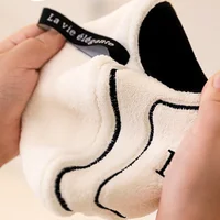 French Hanging Small Household Square Towel Kitchen Bathroom White Absorbent Double Thick Hand Towel Children Fine Hand Towel 5
