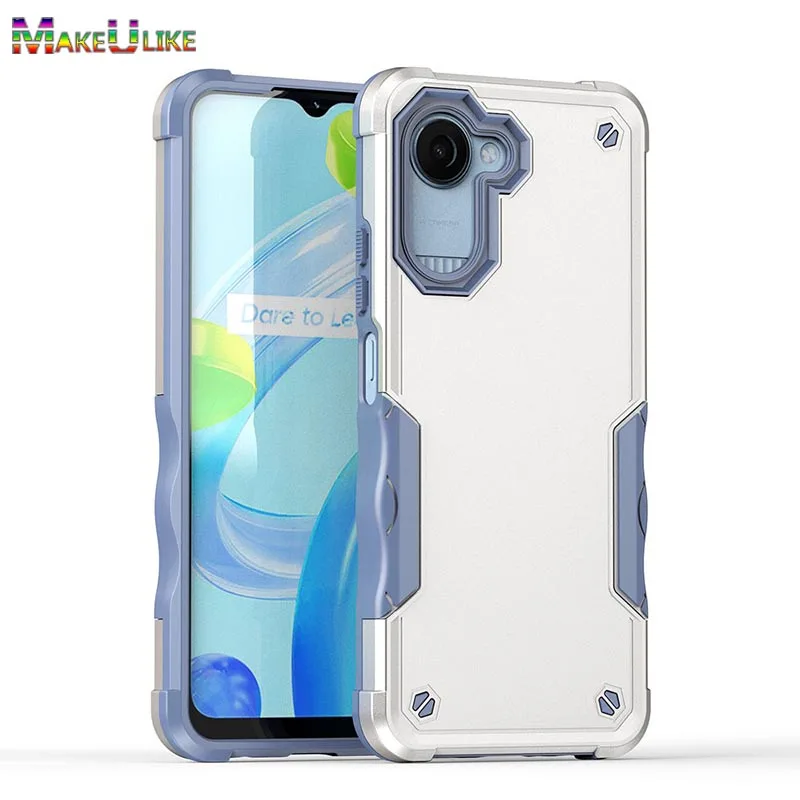

Armor Case for Realme C30 Case Silicone Soft Inner Hard Shell Shockproof Cover for Realme C21y C25y C30S C11 C25 C12 C15 Case
