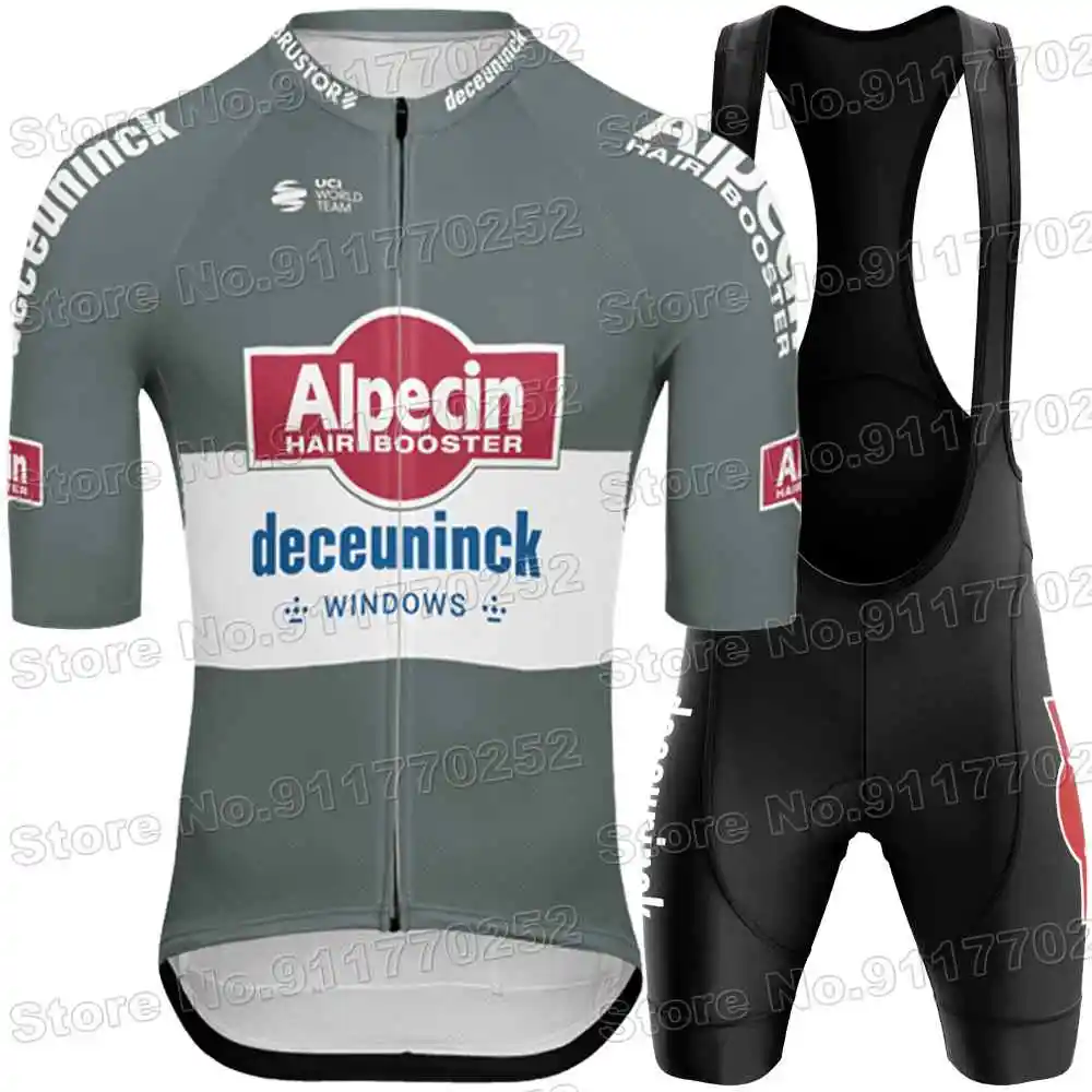 2025 Alpecin Deceuninck Cycling Jersey Set World Champion Mathieu van der Poel Cycling Clothing Men Road bike Shirt Bib Shorts 2