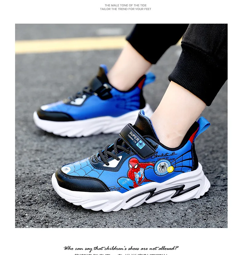 Kids Sneakers Spiderman Summer Children Shoes For Boys Chaussure Enfant Soft Sports Running Basketball PU Leather Tennis child shoes girl