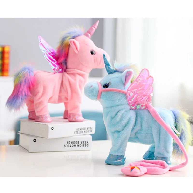 Plush Unicorn Toys Electric Walk Talking with Music 35cm for Girls Children's Gifts plush toys,electric interactive toy