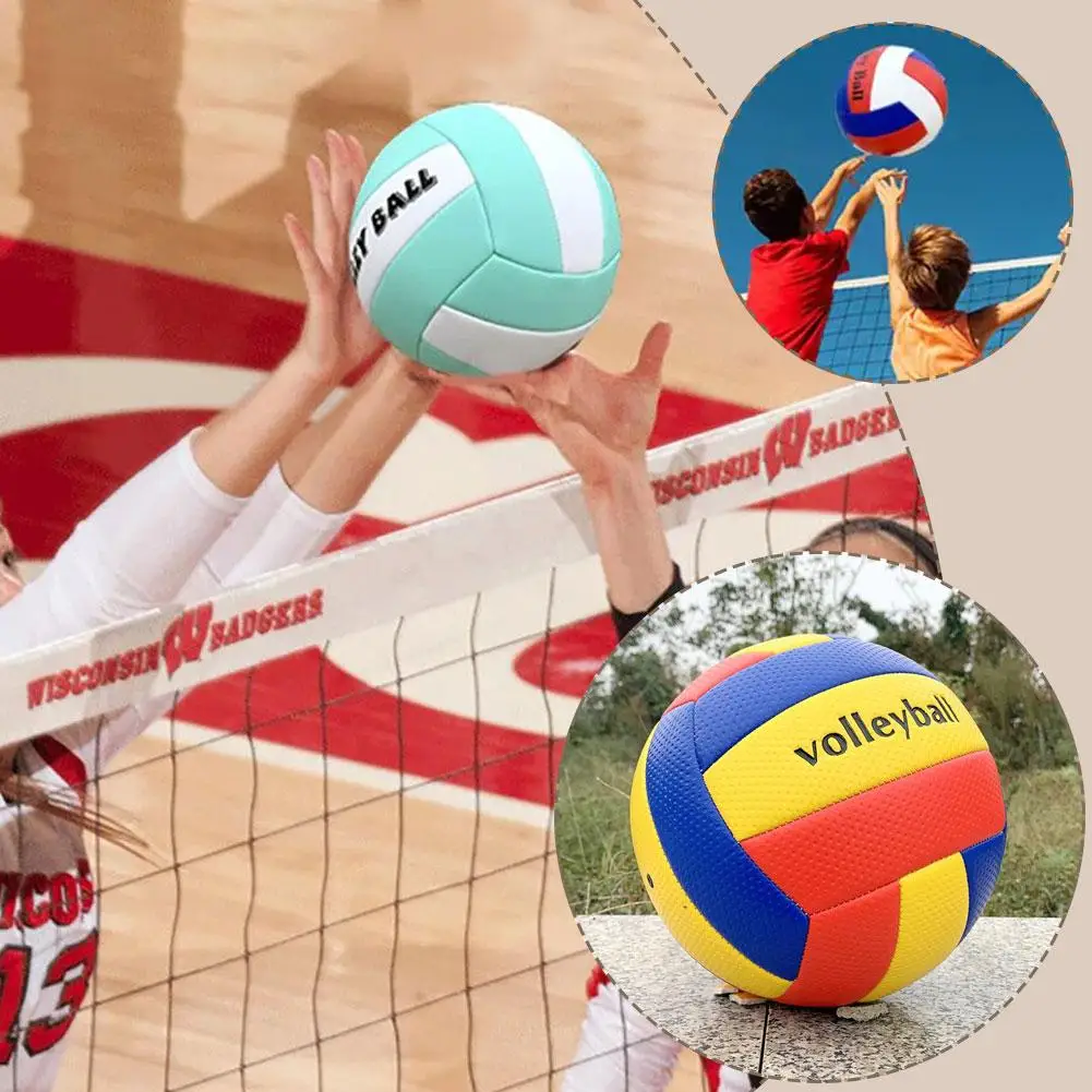 Volleyball Professional Game PVC Volleyball For Beach, Outdoor Camping, Volleyball, Indoor Competition, Ball Training Ball E7C1