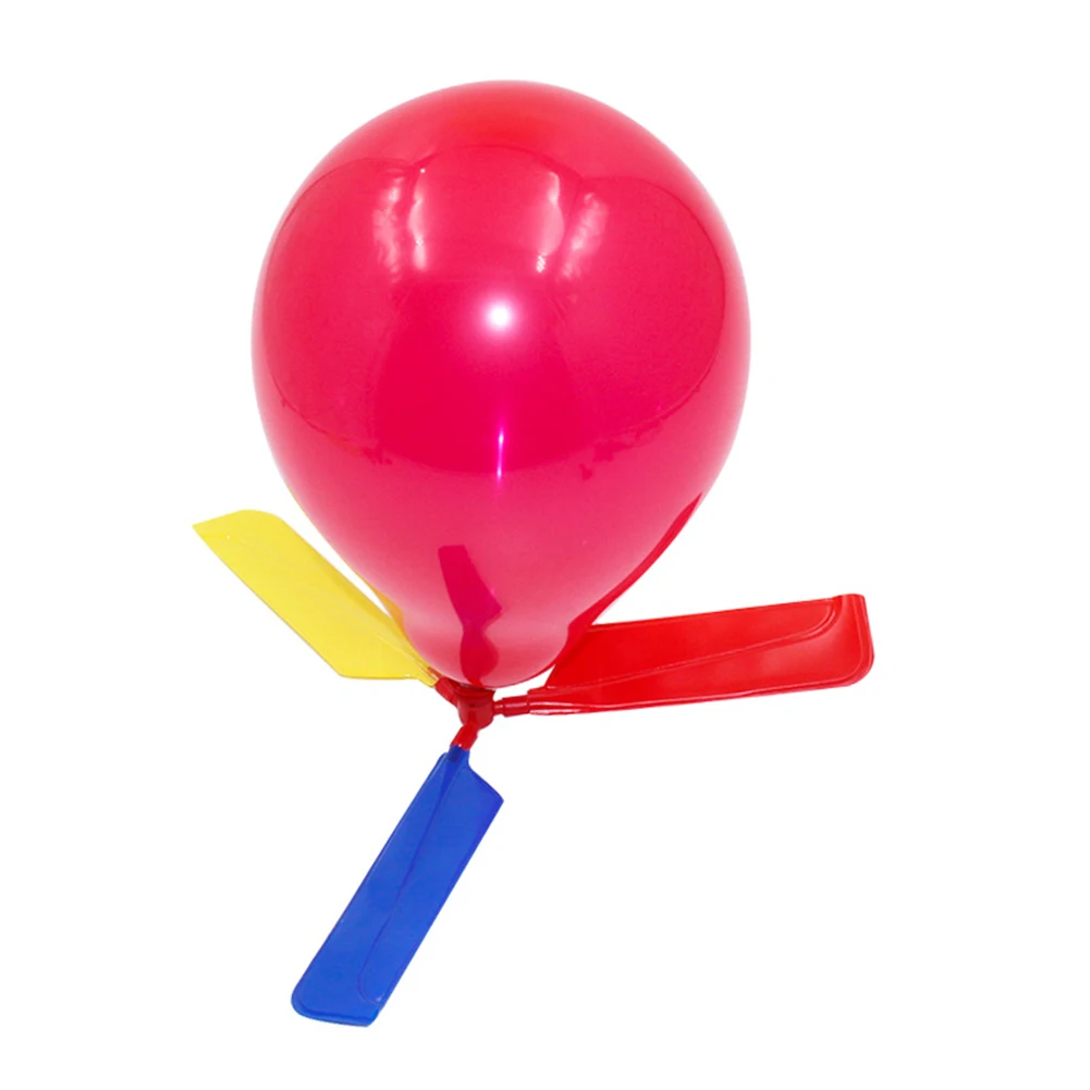 1 Set Propeller Balloon Aircraft Exercise Hands-on Ability Easter Balloon Flying with Whistle for Birthday Party
