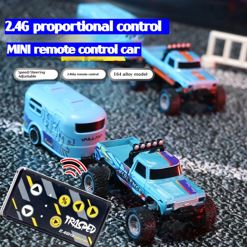 1:64 Speed ​​Mini Off-Road Remote Control Car Alloy Cool Lighting Shock Absorption Children's Desktop Competition Toy Small Gift 2