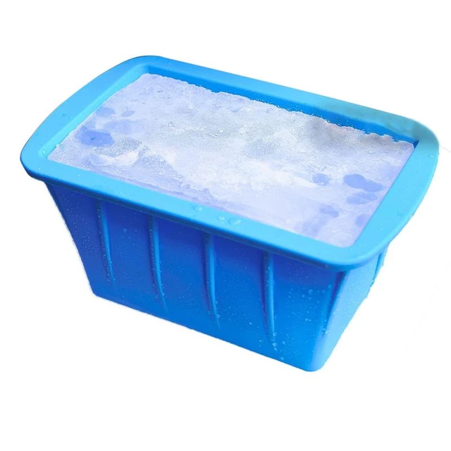 Silicone Ice Block Mold Reusable Silicone Ice Cube Tray Smooth