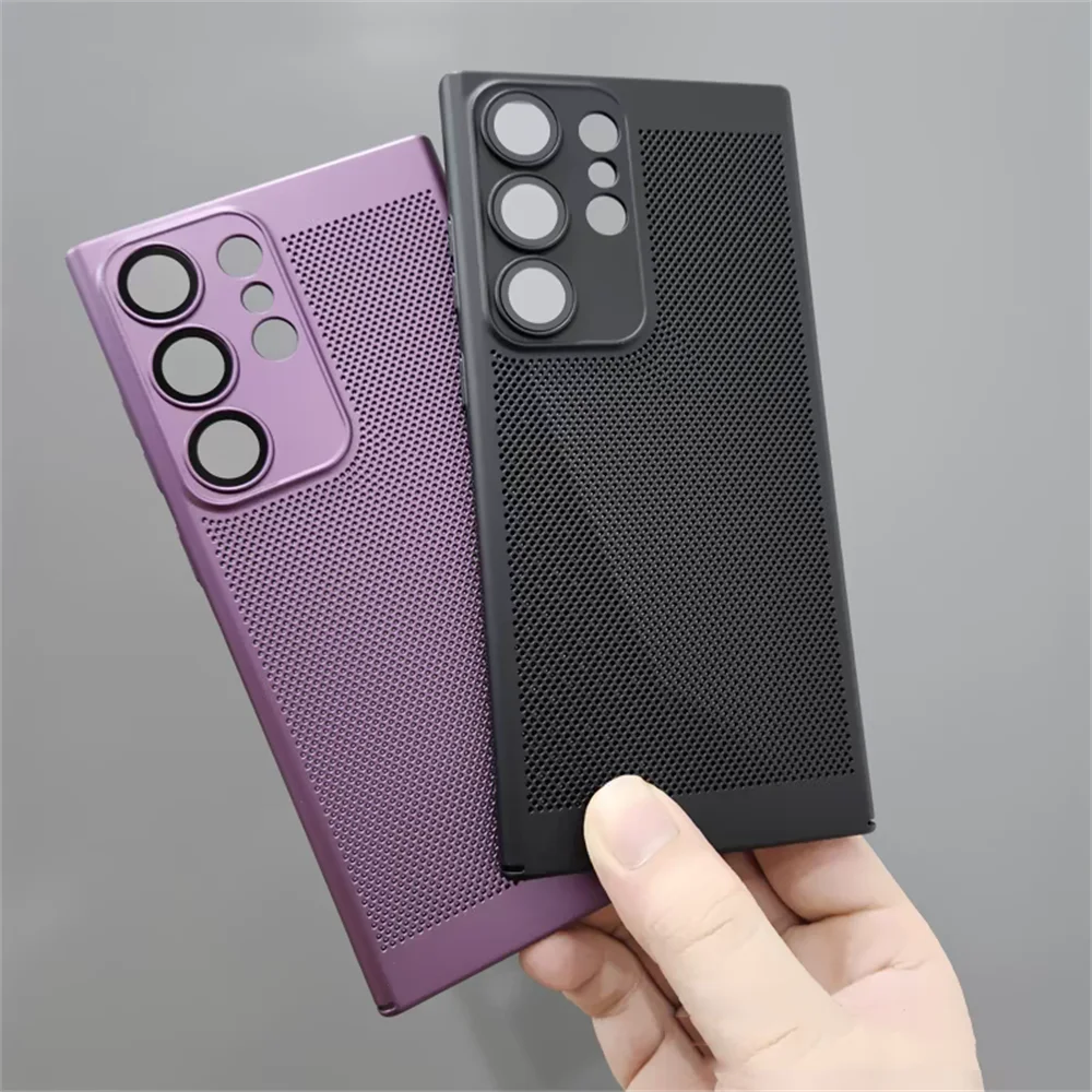 Slim Breathable Heat Dissipation Mesh Phone Case with Lens Protection and Bumper Cover