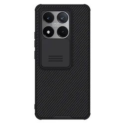 NILLKIN Slide Protective Case with Lens Guard and Anti-Skid Cover, Compatible with Xiaomi 14T for Xiaomi 14t (Black)