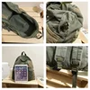 Canvas Women's Backpack Vintage Shoulders Bag College Knapsack Patchwork Packbag Travel Rucksack Student Mochila Y2K Book Bag 5