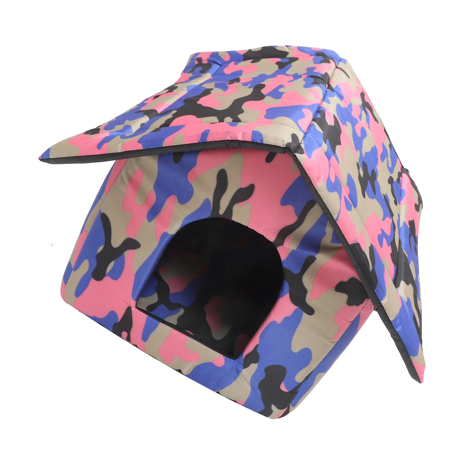 

Elevated Cat House Waterproof Pet Shelter Weatherproof Insulated Heated Cat House Outdoor Foldable Cat House Keep Warm