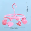 Cute Lovely Strawberry Clothes Dryer Hanger Windproof Socks Underwear Drying Rack Household Heart Storage Laundry Rack Home 6