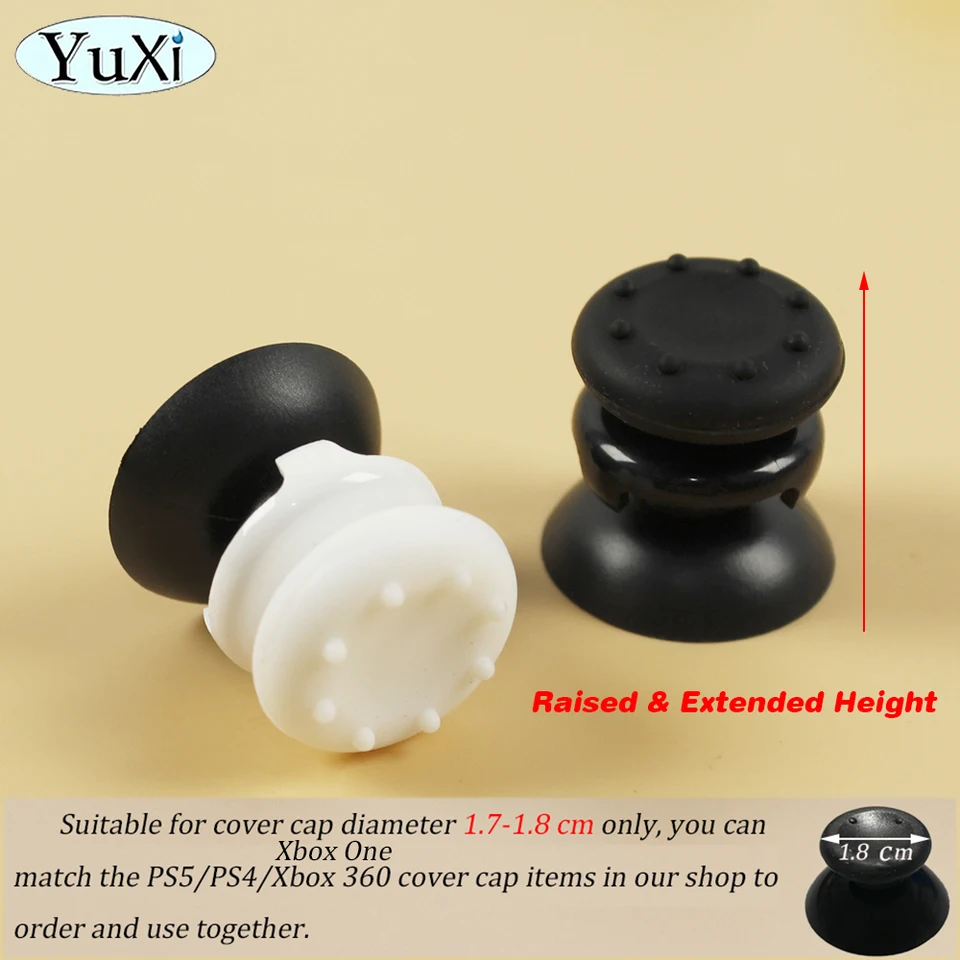 2-Pack Silicone Thumbstick Grip Caps For PS5, PS4, Xbox Series X/S, One, 360 Controllers - Improves Grip & Comfort