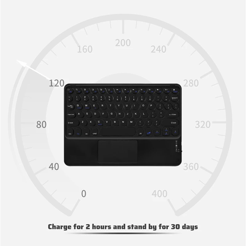 Teclado Bluetooth sem Fio com Touchpad e Mouse Retroiluminação Rgb Russo Português Espanhol Coreano Tablet Ipad Android Windows - Imagem 5