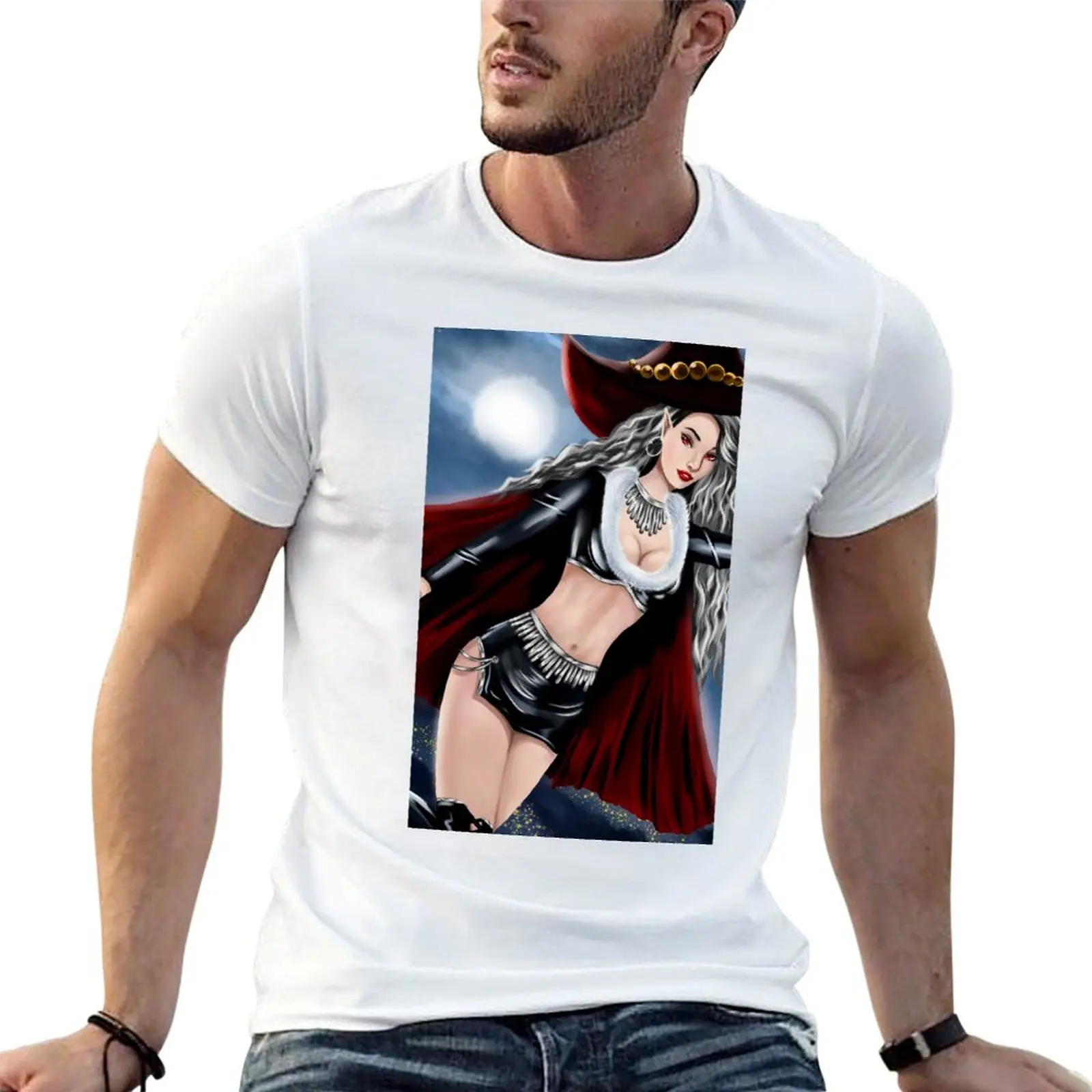 

the vampire witch T-shirt Aesthetic clothing Short sleeve tee mens t shirts