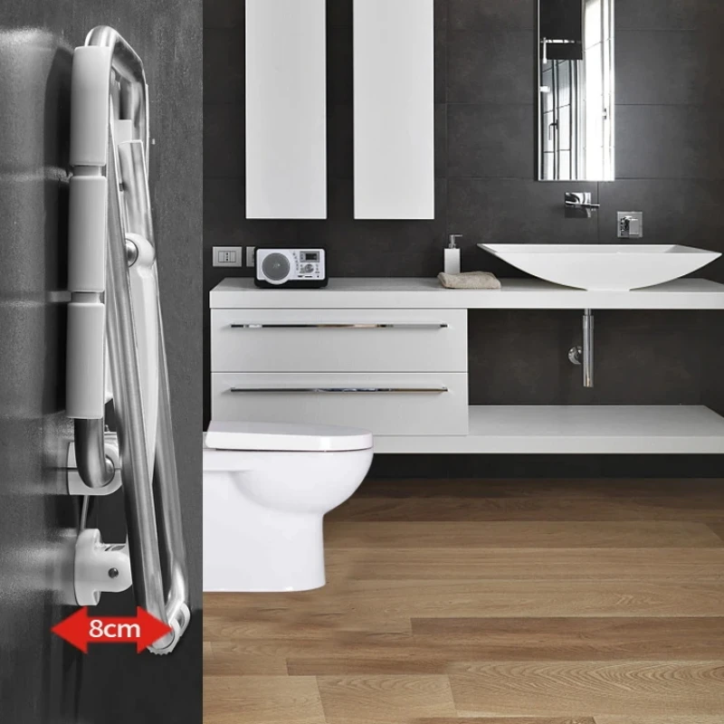 Wall-Mounted Shower Seat Foldable Chair for Elderly Toilet Bath Stool Bathroom Bench for Seniors 2