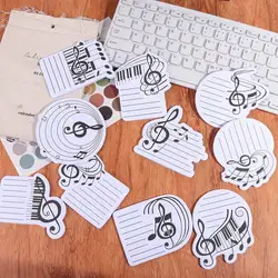 Set of 10 Music Note Sticky Notepads - Music - Themed Shapes, Self - Adhesive, Smooth Writing, 30 Sheets Each (10Pcs - Set)
