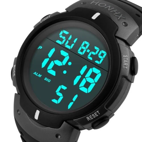 Unisex Sports LED Display Digital Watch with Stopwatch and Date Features