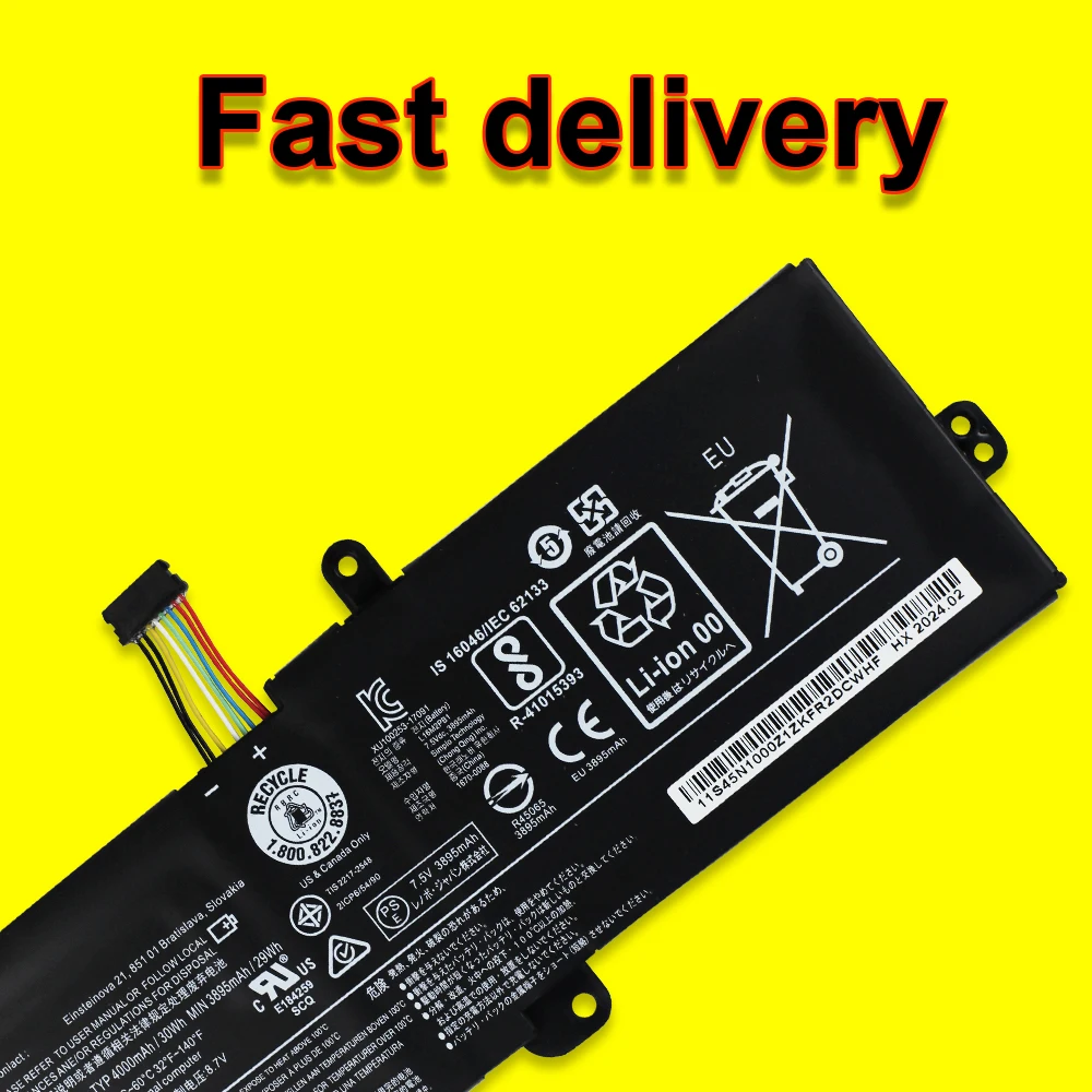 Bateria do Portátil para Lenovo Ideapad 130 320 330 520 S145 V145 15ikb 15ast 14ikb L16l2pb1 L16l2pb2 L16s2pb2 L16m2pb2 30wh L16m2pb1 - Imagem 5