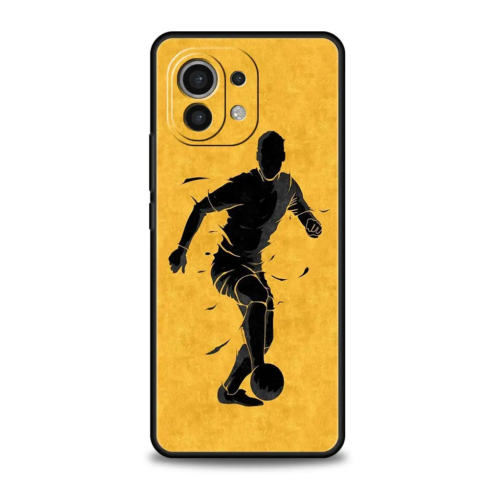 Football Passion Soft Black Phone Case - Soccer Ball Design