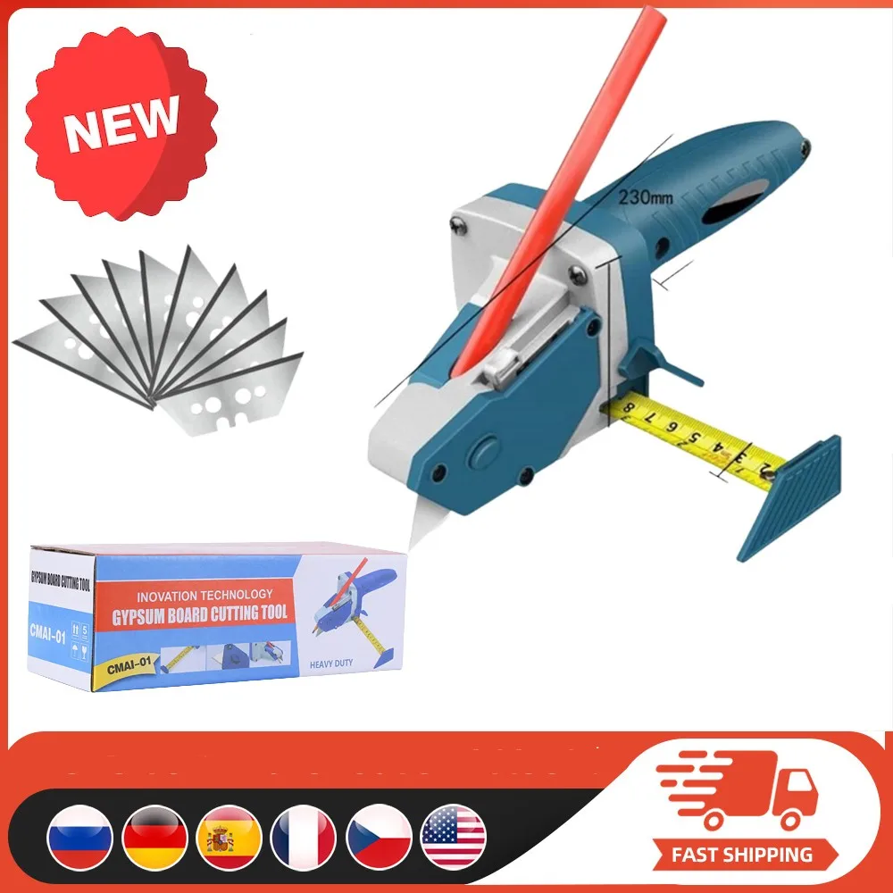 Gypsum Board Cutter Scriber Plaster Board Edger Drywall Automatic Cutting Artifact Cutter Tool Scale Home Woodworking Hand Tools