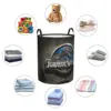 Custom Jurassic Park Laundry Basket Collapsible Dinosaur World Baby Hamper for Nursery Toys Organizer Storage Bins 5