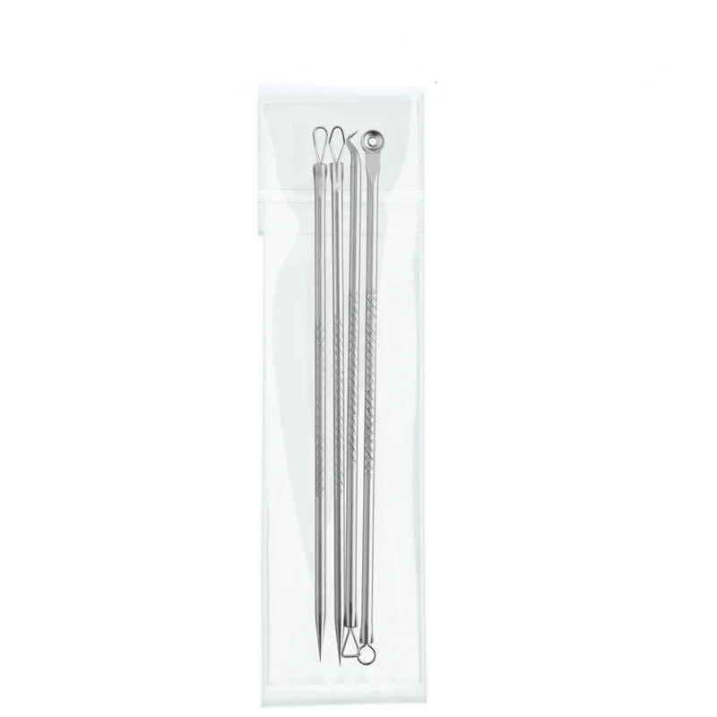 Acne and Blackhead Remover 4PCS Dual Heads Acne Needle Blackhead Squeeze Pimple Extractor Beauty Skin Care Tool