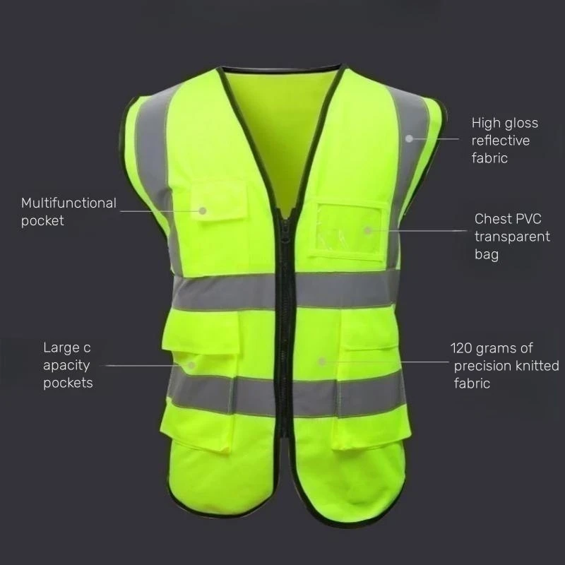 Reflective Protective Clothing Coat for Nighttime Traffic Safety