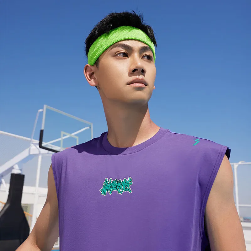 361 Degrees Men's Sports Vest Sleeveless Round Neck Breathable Loose Comfortable Basketball Top Male 652321504 Basketball Jerseys Men Sport Tees