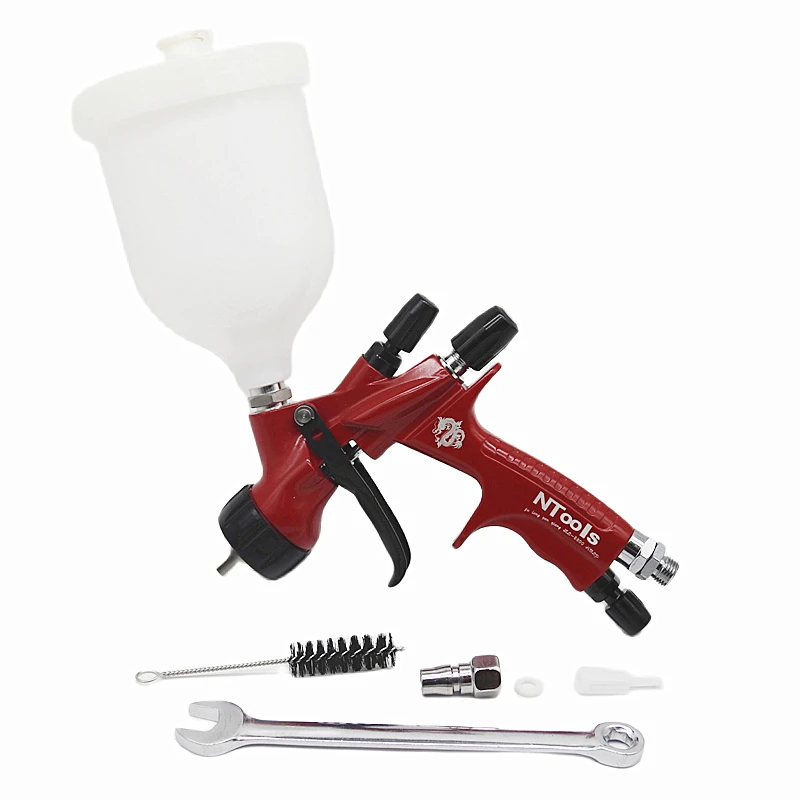 HVLP Paint Spray Gun Gravity Spray Gun 1.3mm With 600CC Paint Tank For Painting Car Aerograph Repair Spray Gun Air Tools 4