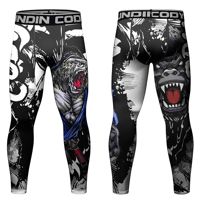 Gym Leggings Running Compression Pants Men's Quick Dry Fit Basketball Fitness Sweatpants Exercise Training Workout Sport Tights